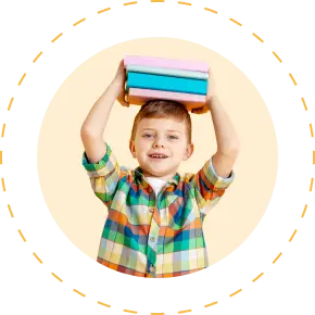Kid with book image