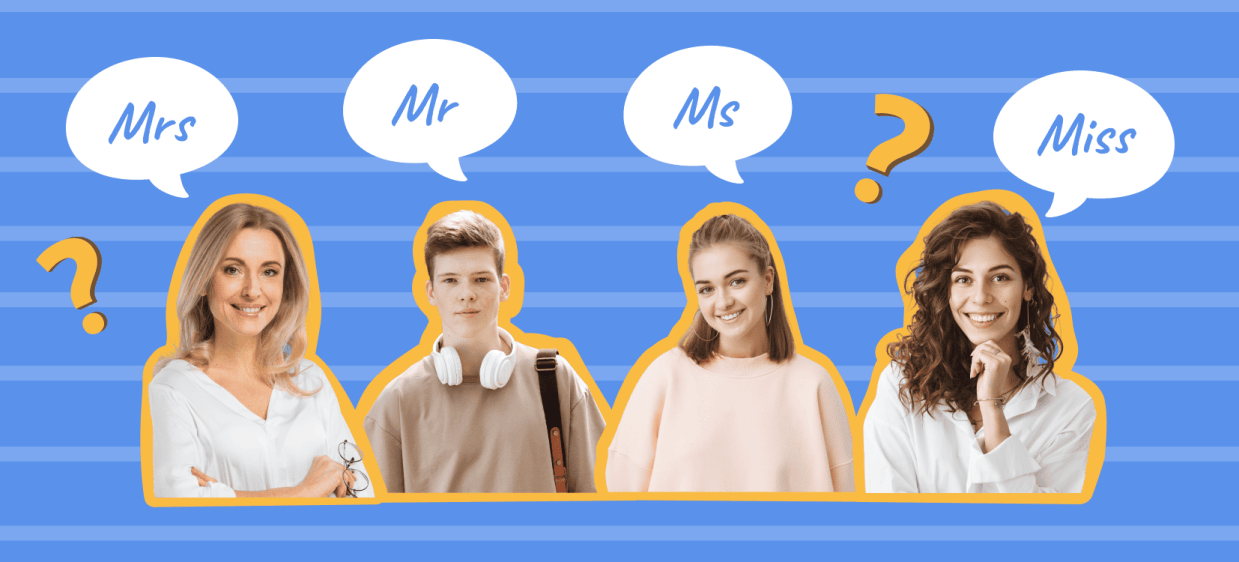 Використання Mr, Mrs, Miss, Ms в англійській мові iamge